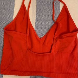 Red free people nylon tank